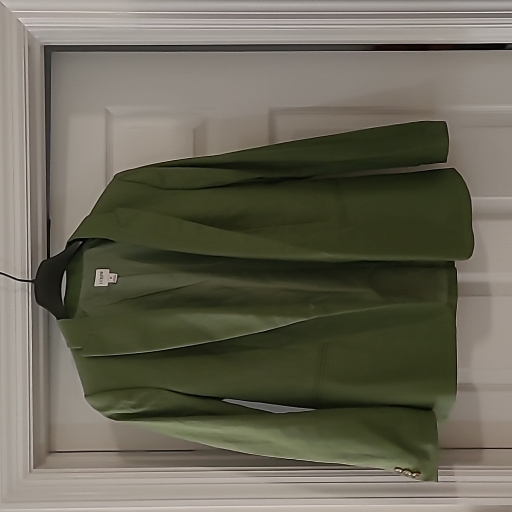 JCrew Linen blazer in green